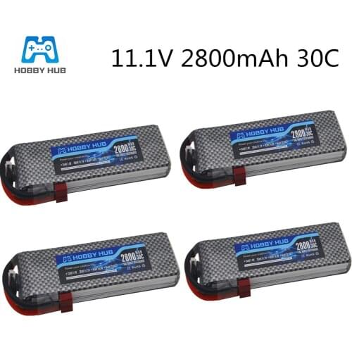 Hobby hub 11.1v 3S 2800MAH 30C battery pack For remote control aircraft toy 11.1 v 2800 MAH 30c toy Batteries Lipo battery