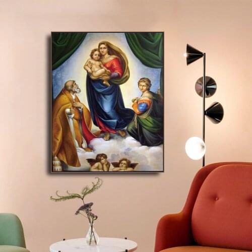 Pictures Modern Home Decoration Sistine Madonna Jesus Modular Wall Art Modern Canvas Prints Noridc Painting For Bedroom Poster