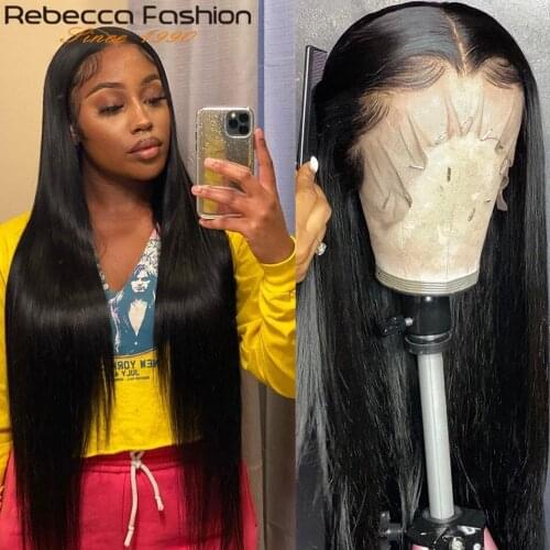 Bone Straight Human Hair Wigs 360 Lace Frontal Wigs Pre Plucked Brazilian Human hair Straight Lace Front Wigs For Women Smooth