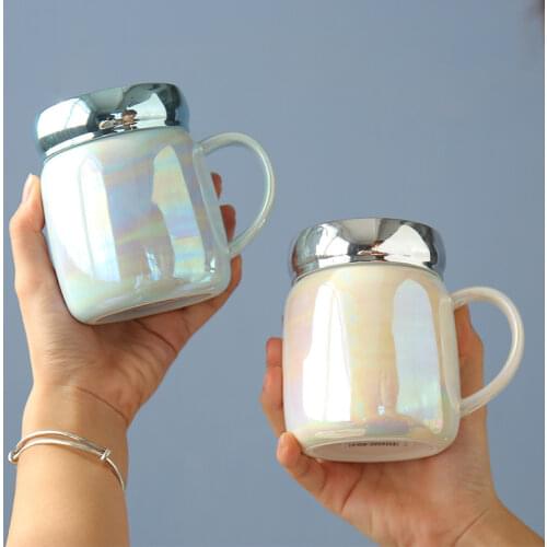 Cup creative personality trend Mug lovely ceramic water cup girl lovers office mug with cover coffee mug