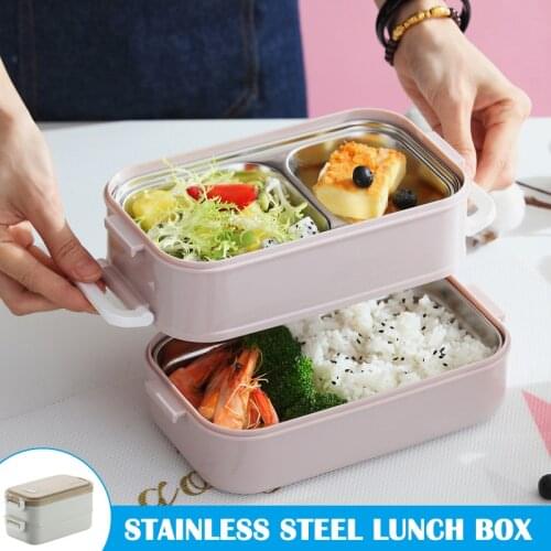 Lunch Box Bento Box For Student Office Worker Double-layer Microwave Heating Lunch Container Food Storage Container-30