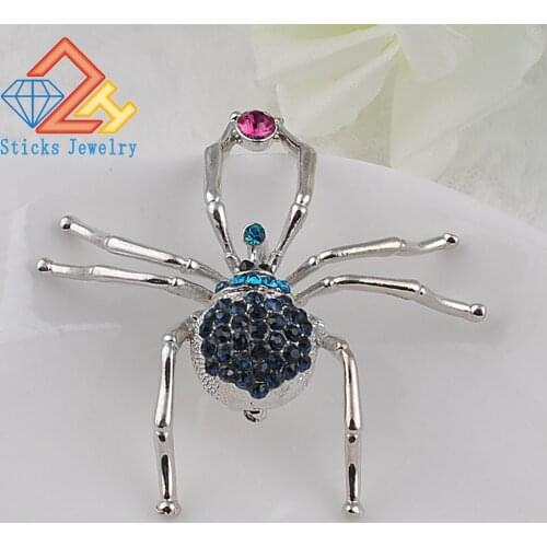Fashion Mixed Color Rhinestone Brooches Retro Style Cute Animal Insect Brooch for Women Fashion Jewelry Sticks Jewelry Brand