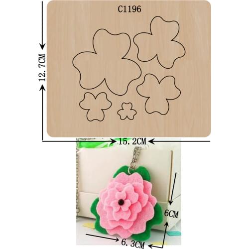New Flower Wooden die Scrapbooking C-1196 Cutting Dies Multiple sizes