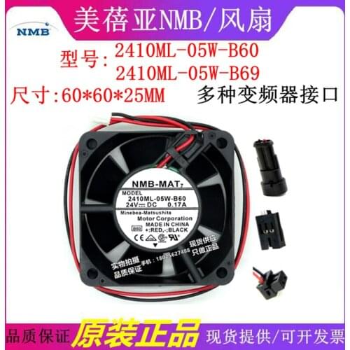New original 2410ML-05W-B60/B69 60*60*25mm 24V 0.17A 6CM ABB inverter axial fan