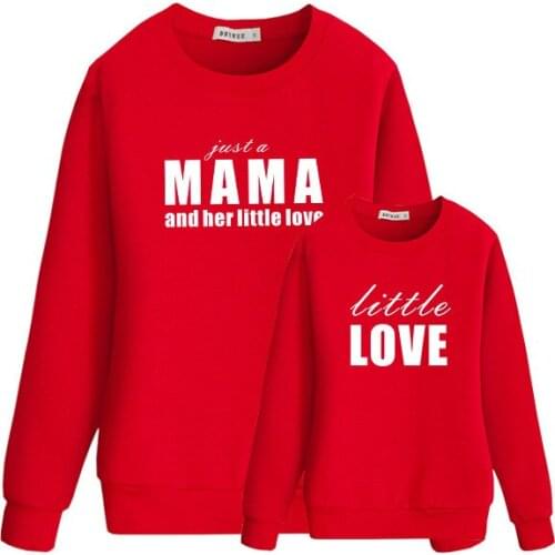 Family Matching Outfits Fashion New Round Neck Sweater Letters European And American Printed Mother-daughter Kids Clothes Girls
