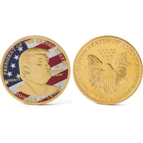 2020 Donald Trump President Commemorative Coin Gold Silver Plated Collectible Gift Coins Historical Memorabilia