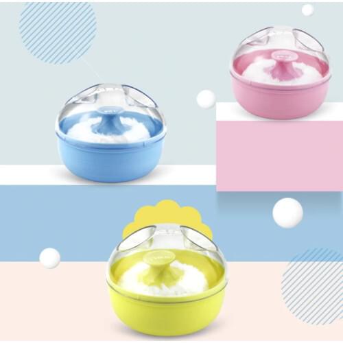 Portable Baby Soft Body Talcum Powder Puff Sponge + Box Case Container Useful Supply
