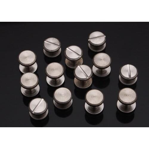 FOR SALE!Shaft 3/4/5/6/7MM Stainless steel FLAT belt Rivet Leather Belt Screw Reapair Wallet screw DIY Handmade Leather Hardware