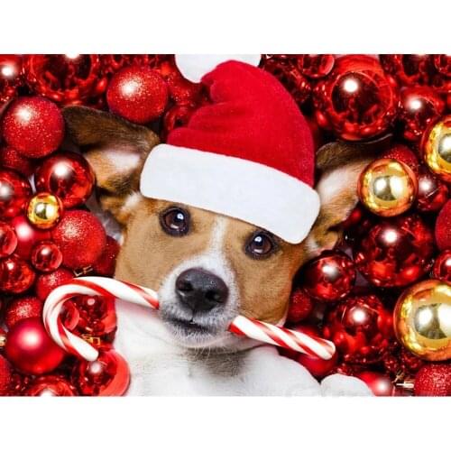 Christmas Diamond Painting Dog 5D DIY Animal Handmade Gifts Cross Stitch Embroidery Art Full Round&square Drill Home Decoration