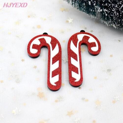1pair) 60mm Acrylic Candy Earrings Christmas Earrings Eco-friendly Laser cut 2.4in-AC1574