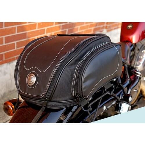 Motorcycle retro Back seat bag 883 modified car multi-function kit bag Scooter motorbike helmet waterproof rear seat bag