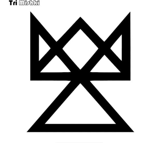 Tri mishki HZX1349 slavic paganism symbol car sticker Vinyl Decals Waterproof sticker on Car Body Rear Window