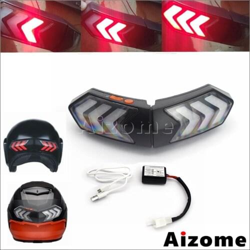 1Set Universal Motorbike Helmet LED Night Riding Light USB Super Bright Helmet Signal Lamp Road Bike Moto Helmet Waring Lights
