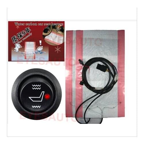 WATERPROOF12V heated seats warm seat heating pad +swtich carbon fiber universal car pad cover Cushion W thermostat