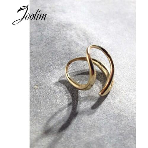Joolim High End PVD Plated French The Horseshoe Ear Clip Single Earring Drop Shipping Supplier