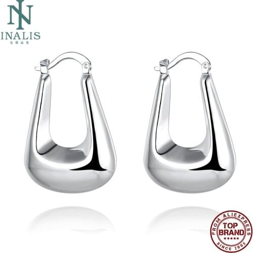 INALIS Geometric Romantic Imitation Bag Shape Drop Earrings For Women Simple White Girl Copper Party Fashion Jewelry New Arrival