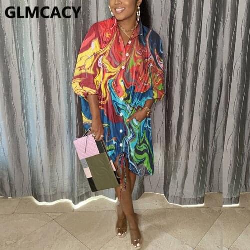 Women Long Sleeve Casual Loose Shirt Dress Drawstring Detail Midi Dress