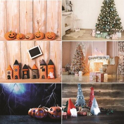 ZHISUXI Vinyl Custom Photography Backdrops Prop Wooden Planksl+festival Photography Background NY4FD-7