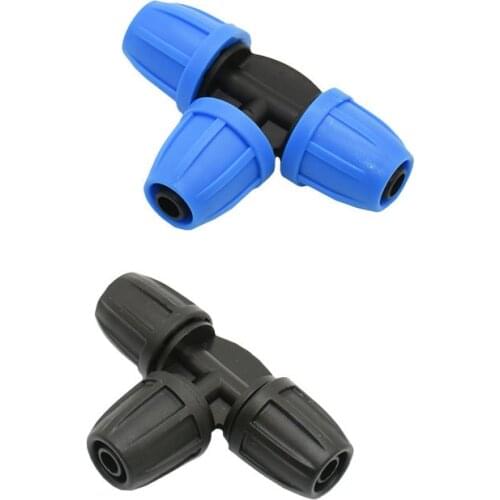 8/11 Garden hose tee barb connector lock nut 3/8" water splitter water T type 3- way connector 3pcs
