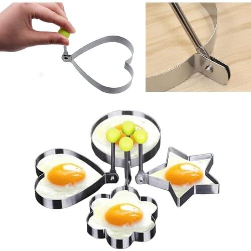 Stainless Steel Fried Egg Pancake Shaper Omelette Mold Mould Frying Egg Cooking Tools Kitchen Accessories Gadget Rings