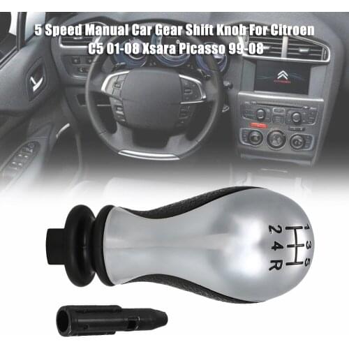 5 Speed Gear Stick Shifter Lever Head Manual Car Gear Shift Knob for Citroen C5 01-08 Xsara Picasso 99-08