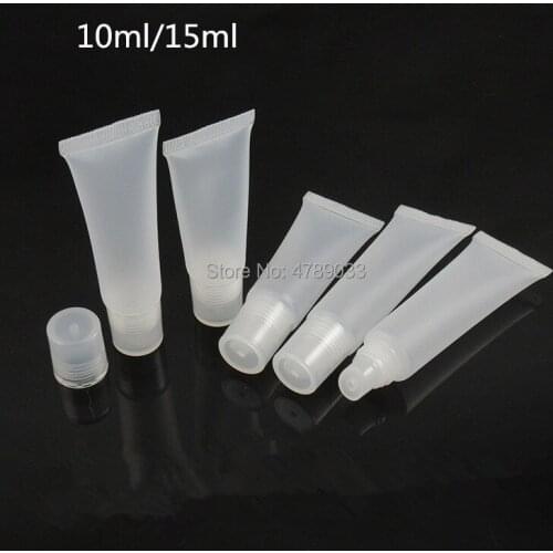 50/100pcs 10ml 15ml Empty Cosmetic Tubes Lip Gloss Balm Clear Cosmetic Containers Makeup Tools Accessories