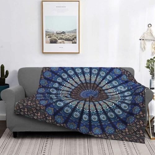 Bohemia Blankets Velvet Decoration Retro Multi-function Super Warm Throw Blanket for Home Car Bedspread