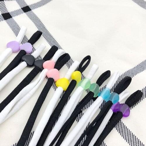 Free ship 100Pcs Colorful Elastic Band Cord Hanging Ear Rope Adjustable Mask Earloop Lanyard Earmuff Rope DIY Sewing Accessories