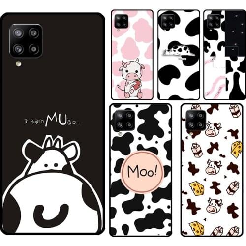 Cow Pattern Black White Case For Samsung A51 A71 A31 A11 A21S A20e A12 A32 A42 A52 A72 A02S A10 A30S A40 A50 A70