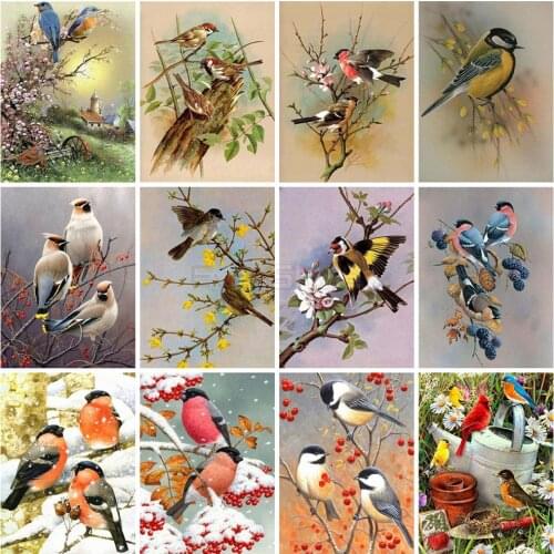 EverShine DIY 5D Full square Diamond Painting Brid Cross stitch Diamond Embroidery Animals Bead Picture Kits Wall decoration