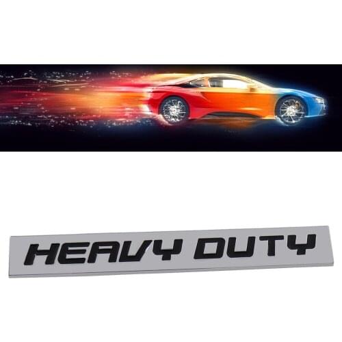 Chrome Black HEAVY DUTY Engine for Fender Trunk Lid Emblem Decal Badge Sticker