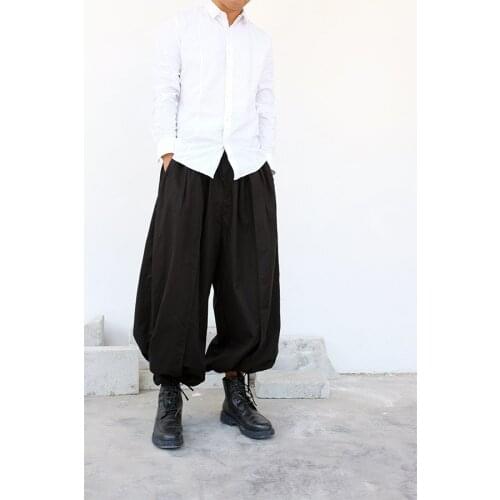 Customized plus size 27-44 New mens fashion GD Hair Stylist Big gear personality Pants bandage galligaskins pants