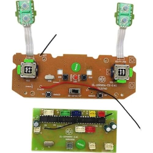 DIY Model 593 Remote Controller Kit Transmitter Receiver Board Mining Machine Motherboard Controlling Receiving for RC Excavator