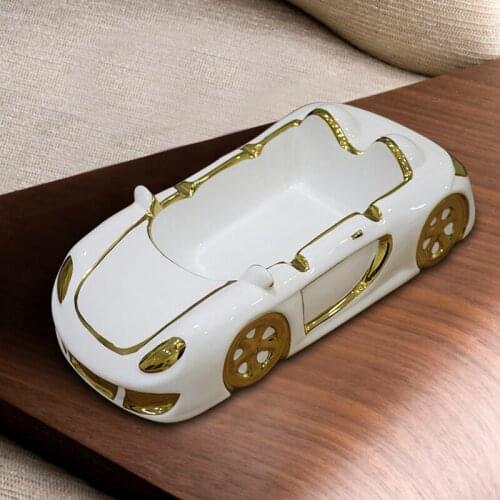 Creative Sports Car Ashtray European Ceramic Ash Tray Cute Smoking Weed Gift For Boyfriend Home Decoration Accessories