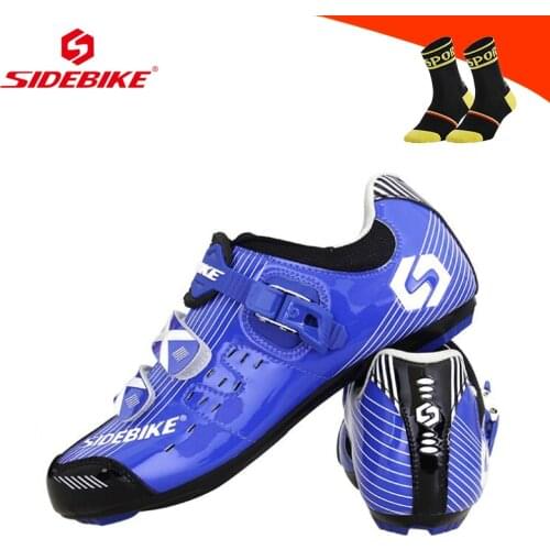 SIDEBIKE Road Cycling Sneakers Breathable Self-locking Sapatilha Ciclismo Riding Bicycle Shoes Wear-resistant Road Bike Shoes