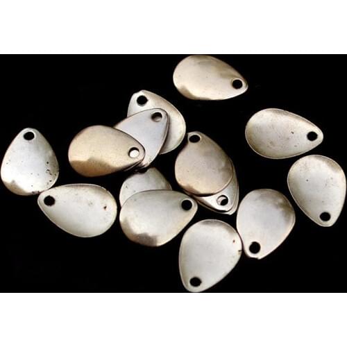 Fishing Lure Blades 10pcs/lot Silver Small Buzzbait Spinnerbait Blade Fishing Spinner Rings Blade DIY Fishing Lure Accessories