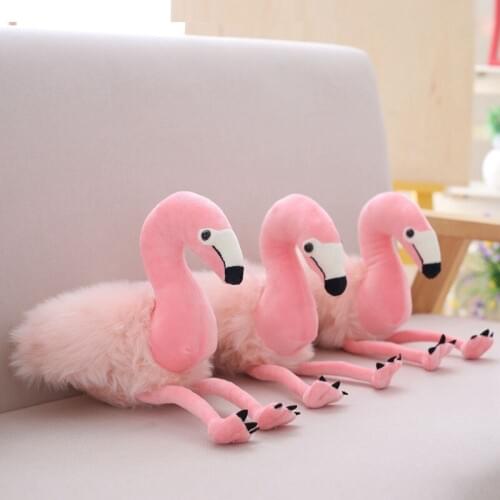 Cute 32cm plush pretty Flamingo stuffed soft Baby soothing doll Pillow Bedroom decoration good quality christmas gift for lover