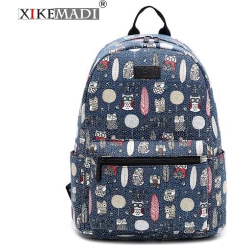 New Womens Printed Canvas Backpack Fashion Shoulder Bag Casual Travel Backpacks Large Small Sizes School Bag For Girls Bagpack