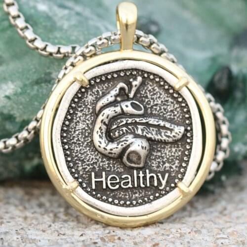 Pancreas Necklace Punk Anatomy Pendant Healthy Bless Diabetic Medical Alert Jewelry Wholesales