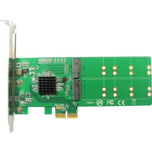 PCI Express to 4 x NGFF M.2 Key-B Expansion Card Adapter Support NCQ 6Gbps Speed Penalty Felt Thread Marvel