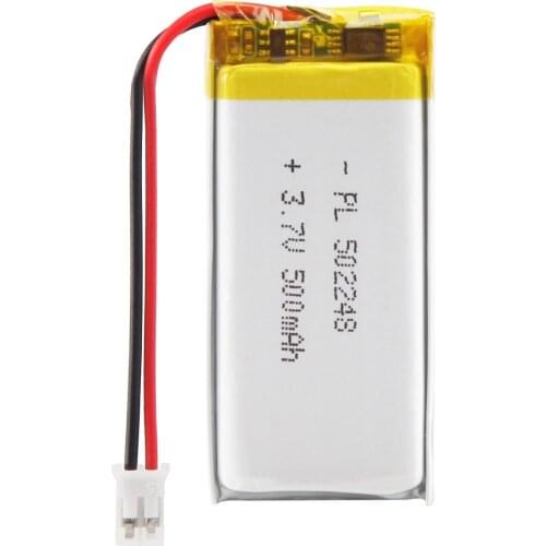 Mejuew 3.7V 500mAh 502248 Rechargeable Lipo Battery with JST Connector