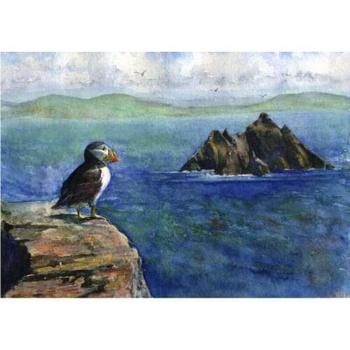 Full square DIY 5D Diamond Painting Puffin 3D Full Square Diamond Embroidery Sale Patterns Rhinestones Mosaic Home Decor FG2062