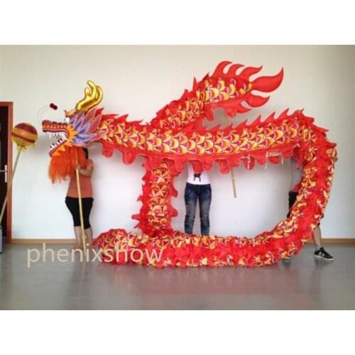Chinese DRAGON DANCE Printed Silk Fabric 4m Length Size 5 Costume for Festival Celebration Chinese Folk Dragon