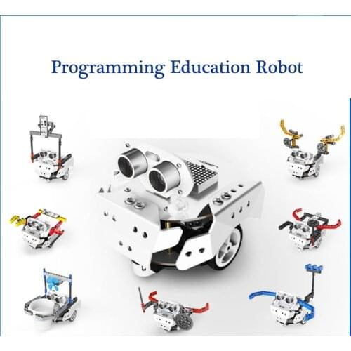 LED Light DIY Scratch Programming Robot Car Multiple Shapes Creative Education High Tech Toy Kit