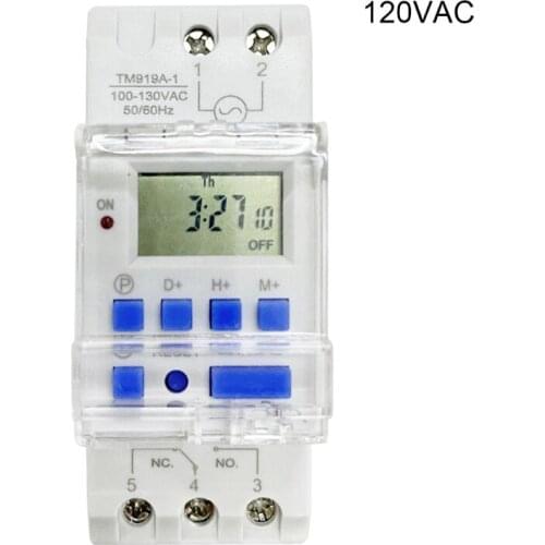 TM919A Heavy Duty Digital Time Switch Relay Timer Control Din Rail Mount Weekly 7 Days Programmable Electrical Equipment