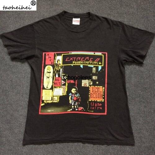 Vintage Extreme Heavy Metal Funk Glam 90s Tour Promo Original L T Shirt
