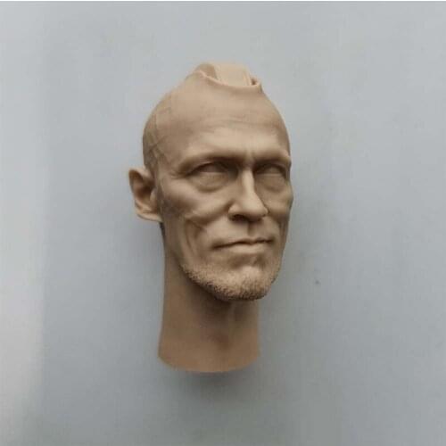 1/6 Michael Rooker Unpainted Head Models Sculpt for 12''Figures Bodies Accessories DIY