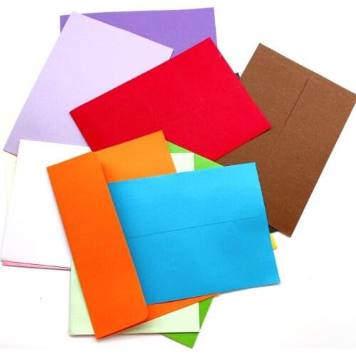 10pcs/pack Western-style Greeting Invitation Card Stationery School Envelope Office Supplies Flat Mouth Color Envelope