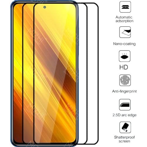 2pcs Screen Protector For Xiaomi Poco X3 NFC Light Tempered Glass on Xiomi Xaomi Mi Poco X3 NFC PocoX3 Global Safety Glass Film