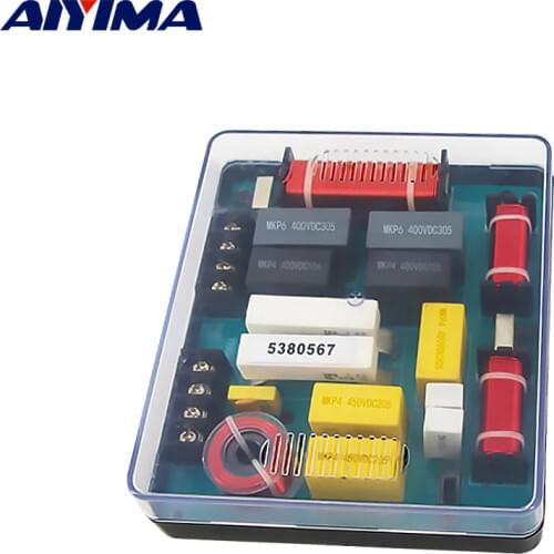AIYIMA Speaker 3 Way Crossover Filter 350W Frequency Divider Treble Midrange Bass Crossover Speaker Accessories Car Audio DIY